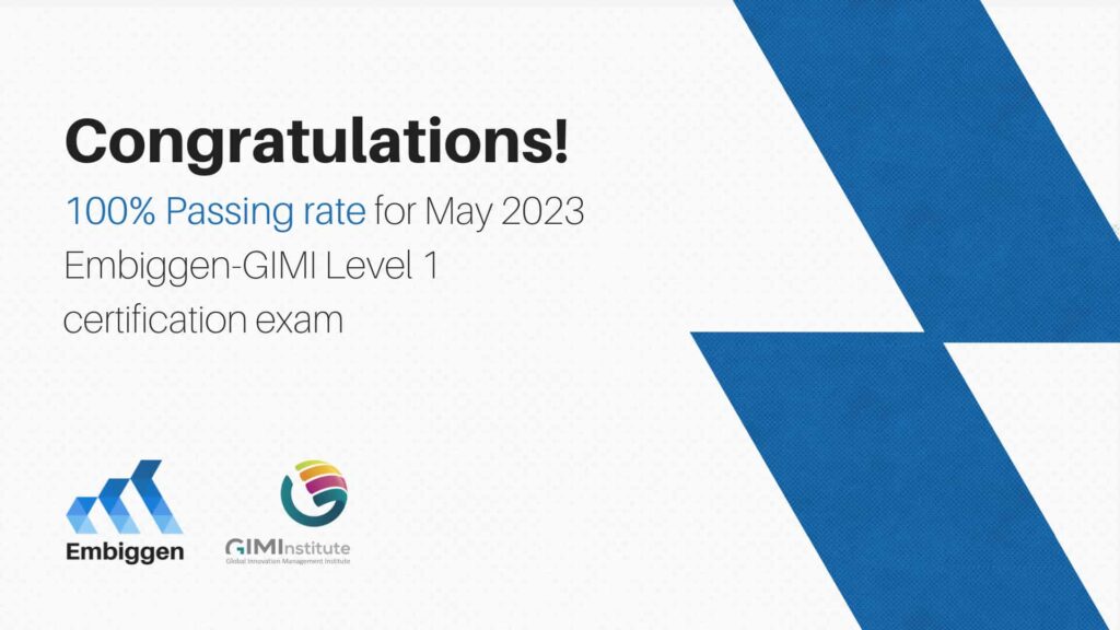 100% passing rate for May 2023 Embiggen-GIMI Level 1 certification exam